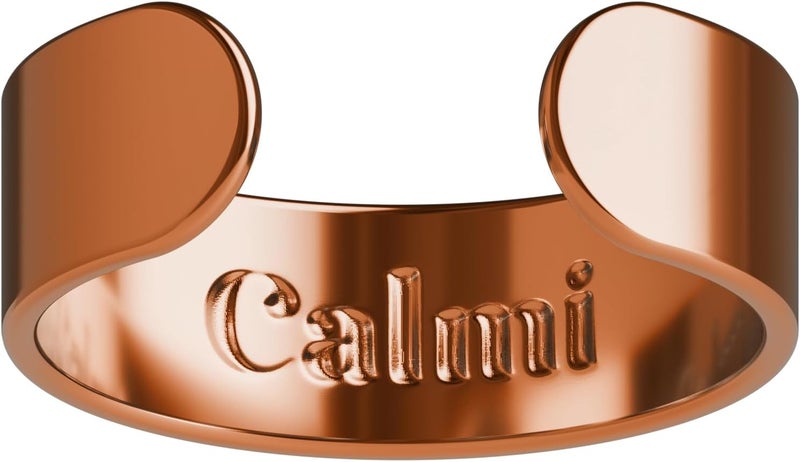 CALMI Store - Magnetic Wellness Ring 18K Gold Plated with Adjustable Stainless Steel Design | Wearable Magnetic Field Accessory for General Wellbeing | Unisex (Rose Gold) - Image 1